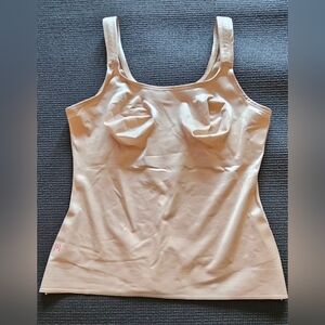 Ruby Ribbon Beige Shapewear Tank Top Size 38 Built-In Support Camisole